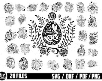 Easter SVG Designs Bundle: 28 Cut Files (Digital Download)