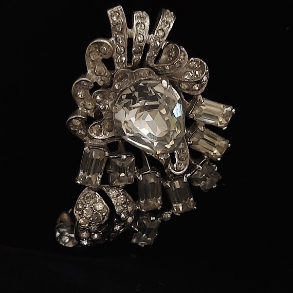 vintage original sterling Eisenberg rhinestone br… - image 8