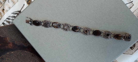 original antique 1900s solid silver filigree smok… - image 1