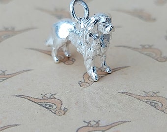 Sterling silver king charles spaniel , spaniel pendant, dog charm, perfect gift, dog lover, dog charm, silver charm,