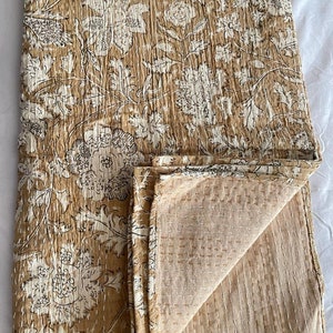 Indian kantha quilt, Kantha Quilt, Kantha Throw, Indian Quilts, Cotton Kantha, bohemian quilt, Indian Kantha, Boho Quilt, frida kantha