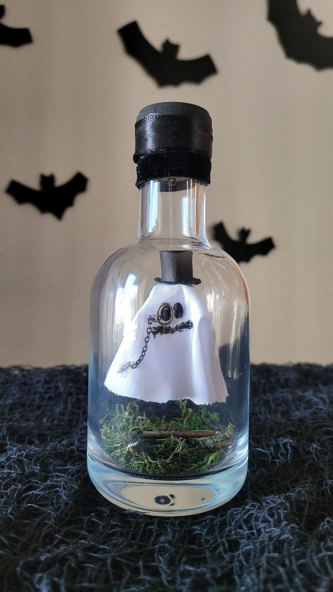 Sir Edwars Quivers / Bottled Spirits / Pet Ghost / Halloween Art Etsy