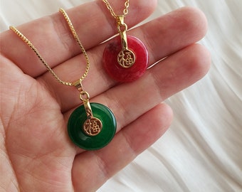 AAA Earrings Jewerly set Natural Red Jade Heart Pendant Necklace 
