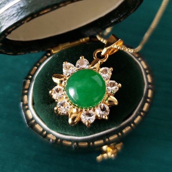 Sun Necklace Lucky Jade Necklace 
