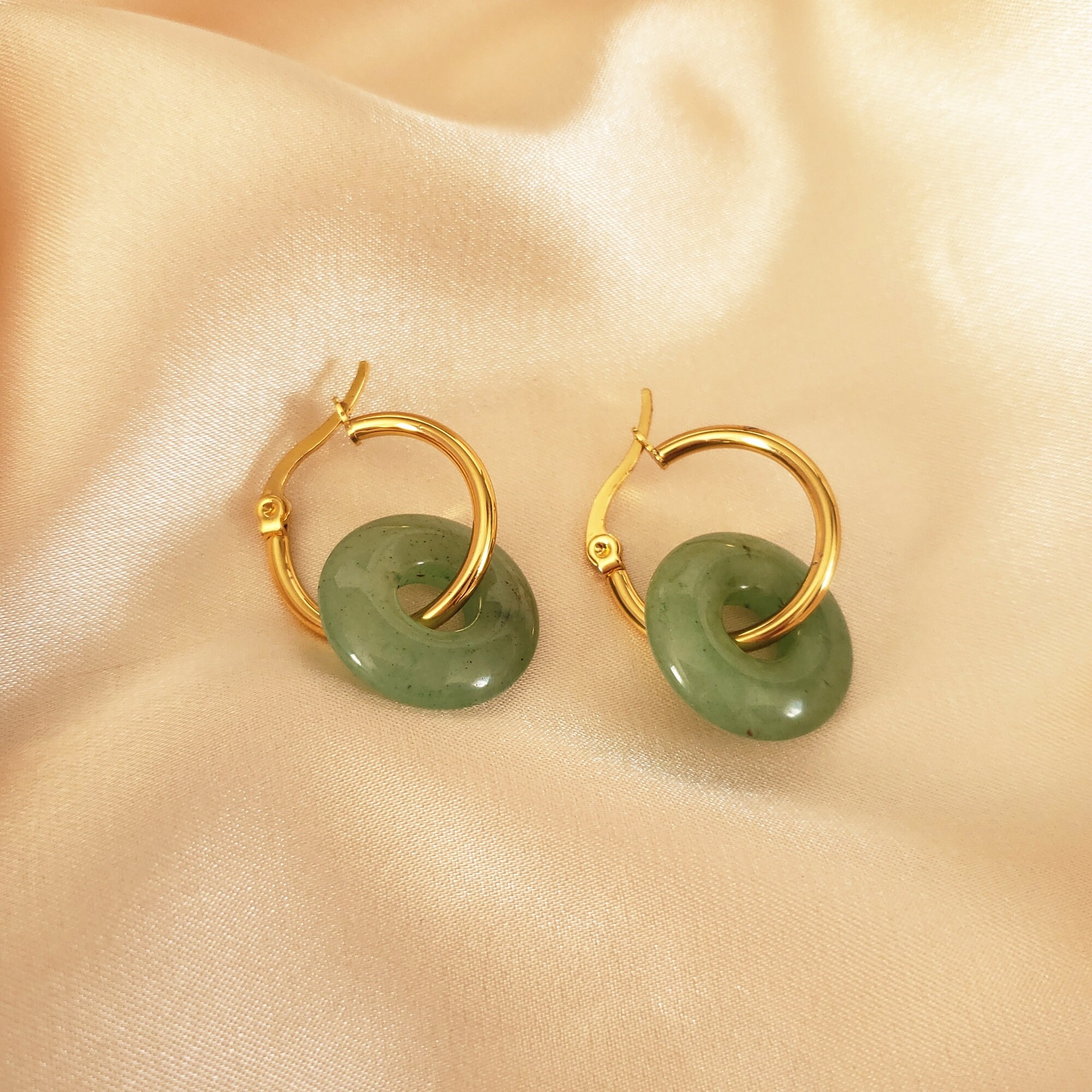 Tiny Gold Spiral Earrings - Sleeper Hoop Earrings - TheBlissfulCo