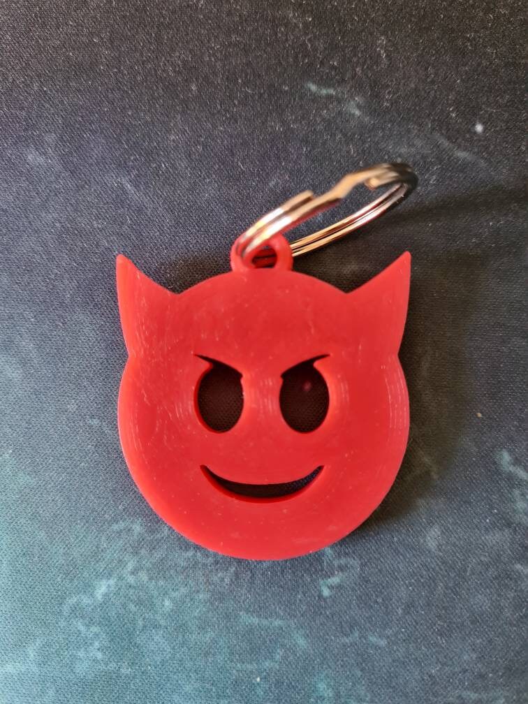 Devil Face Keyring - Etsy