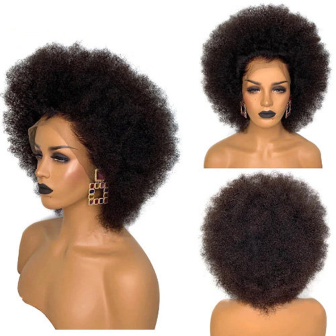 Crisp Afro Kinky Curly Wig View Illustration Crisp Afro Kinky Curly Wig View Illustration