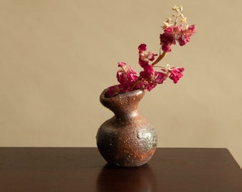 Vaso di fiori di sake - Ceramica fatta a mano - Vaso artistico - Decorazione per la casa - Accessori da tavola - Argilla giapponese