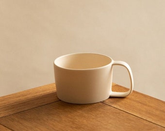 KONARE Moment White Mug | Japanese Handmade - Matte tableware - Gift for her - Minimal pottery - White Cup - Coffee Cup