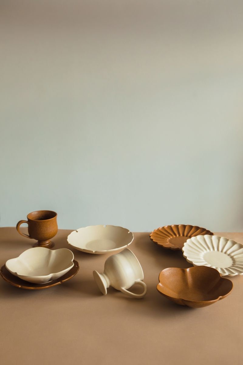 Yukiwa Brown Plate | Yoshida Pottery - Japanese Handmade