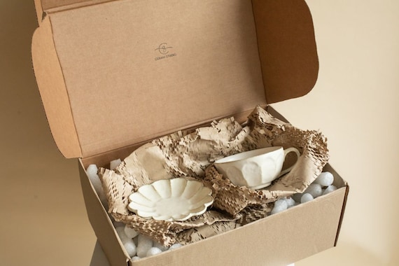 Kohyo Rinka Soup Mug and Saucer Plate Set | Kaneko Pottery