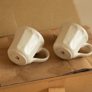 Kohyo Rinka Coffee Mug Set of 2 Gift set Coffee cup Couple mug Japanese made Matte ceramic cup Handmade Gift ideas image 2