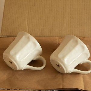 Kohyo Rinka Coffee Mug Set of 2 Gift set Coffee cup Couple mug Japanese made Matte ceramic cup Handmade Gift ideas image 1