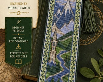 Zakładka do książki fantasy w formacie PDF | Zakładka inspirowana Hobbitem | Przytulny Cottagecore w stylu LOTR