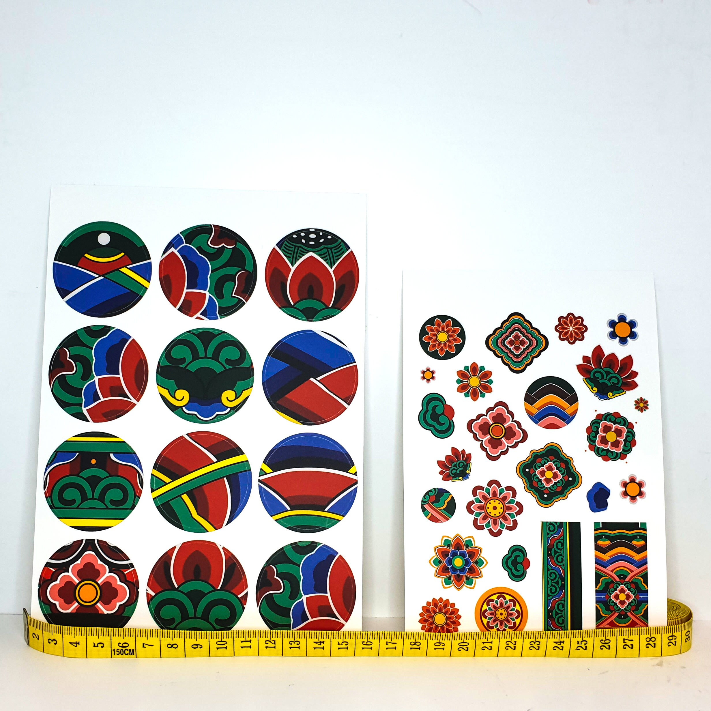 1set 3sheets sticker sheet korean traditional style etsy