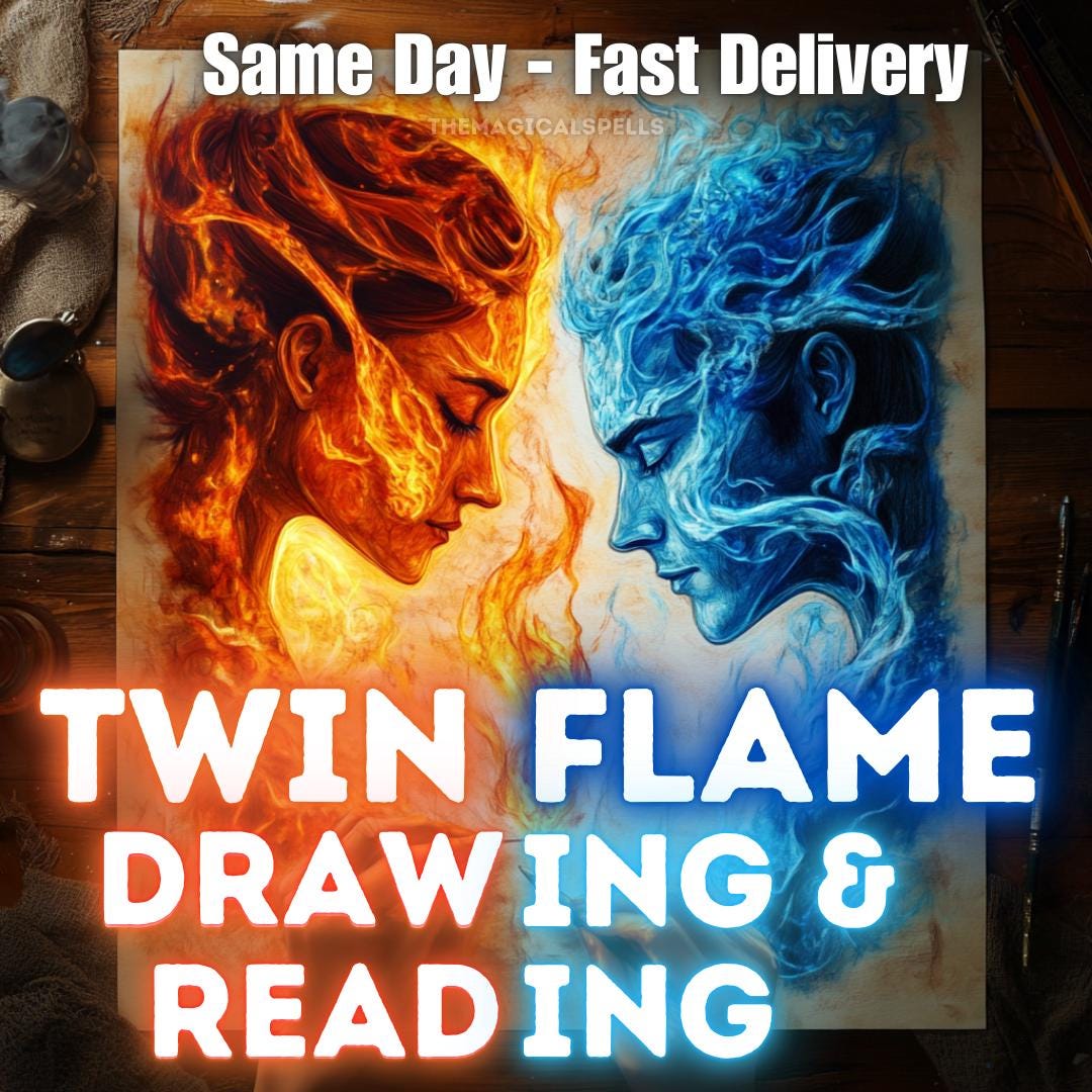 Twin Flame Reading & Drawing Twin Flame Tarot, Soul Mate Sketch, Twin