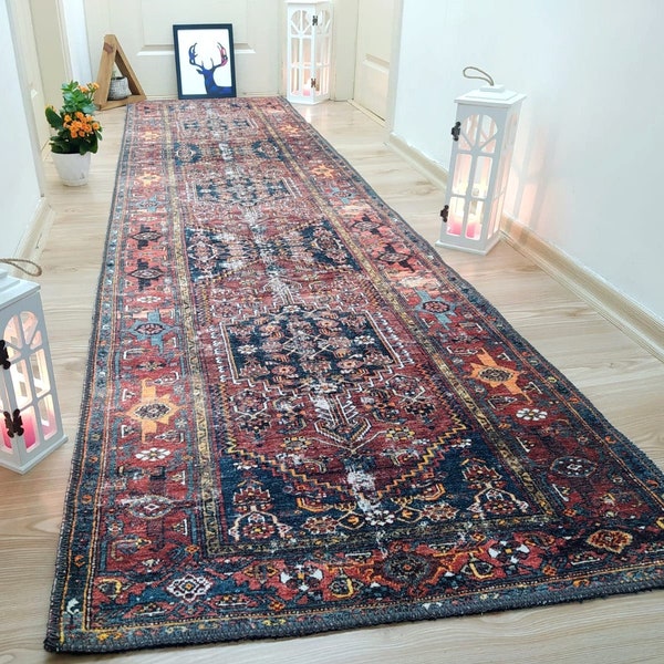 Rug Runner 2x8, Turkish Oushak Runner, Antique Runner 2x8, Kitchen Runner 2x8, Heriz Runner, Corridor Runner Rug 2x8, Hallway Rug Runner 2x8