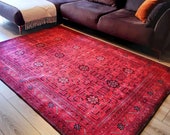 Turkish Rug Oushak, Rugs 6x9, Red Rug 6x9, Heriz Rug 6x9, Kilim Rug 6x9, Large Area Rug, Afghan Rug 6x9, Oriental Rug 6x9, Red Turkish Rug