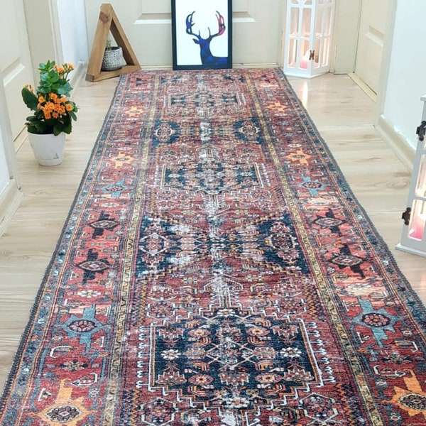 Rugs Runner 3x10, Heriz Runner Rug, Turkish Runner 3x10, Runner Rug Oushak, Tribal Runner Rug, Hallway Runner, Long Rug, Aztec Rug Runner