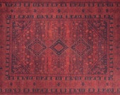 Rugs 9x12, Red Oriental Rug 9x12, Large Turkish Rug 9x12, Vintage Look Rug 9x12, Large Kilim Rug 9x12, Area Rug 9x12, Oushak Rug 9x12, Rugs