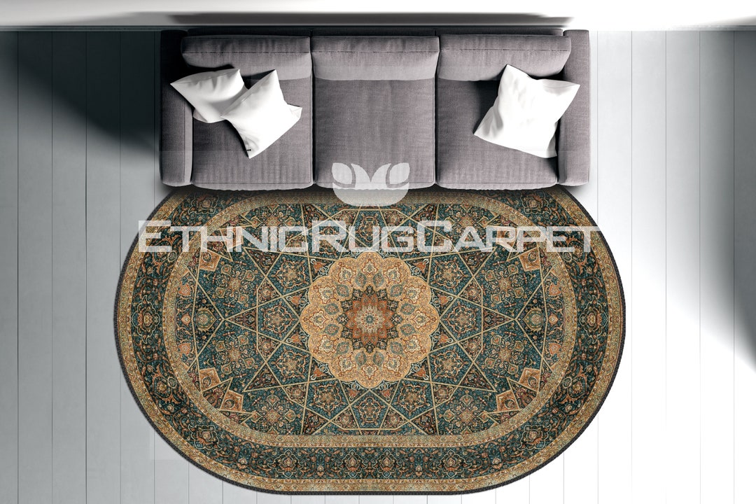 Rugs for Livingroom, Persian Style Oval Rug, Artistic Weavers Vintage