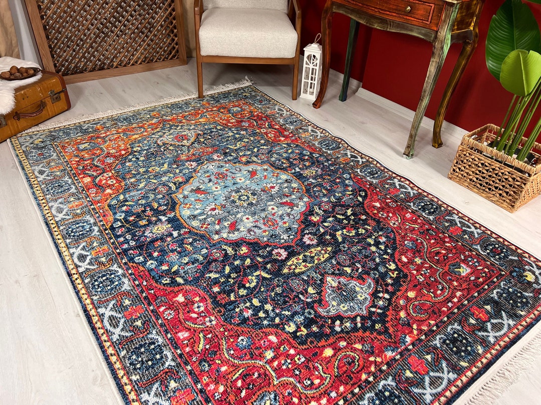 Oriental Rug 6x9, Turkish Rug 6x9, Rug 6x9, Living Room Turkish Vintage Look Carpet, Boho Rug