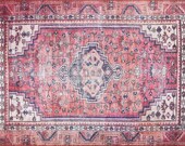 Rug 8x10, Turkish Kilim Rug 8x10, Vintage Rug 8x10, Red Oriental Rug 8x10, Oushak Rug 8x10, Large Kilim Rug, Heriz Rug 8x10, Tribal Rug 8x10