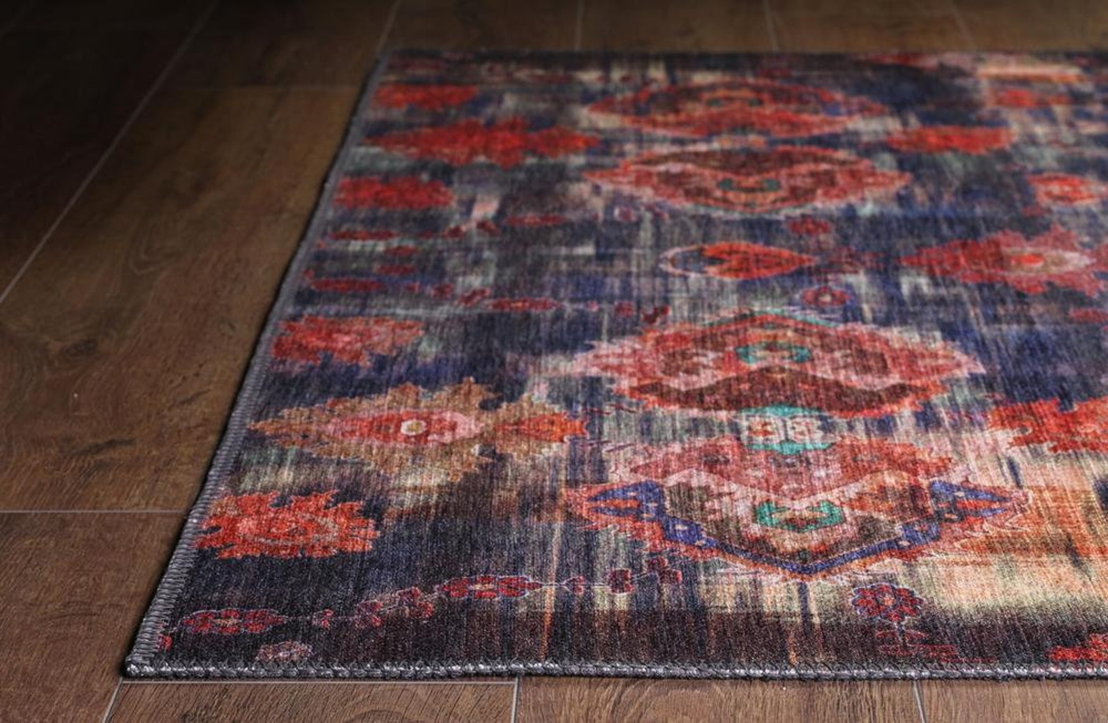 Rugs 9x12 Oriental Rug Navy Blue Bedroom Rug Large Area Etsy