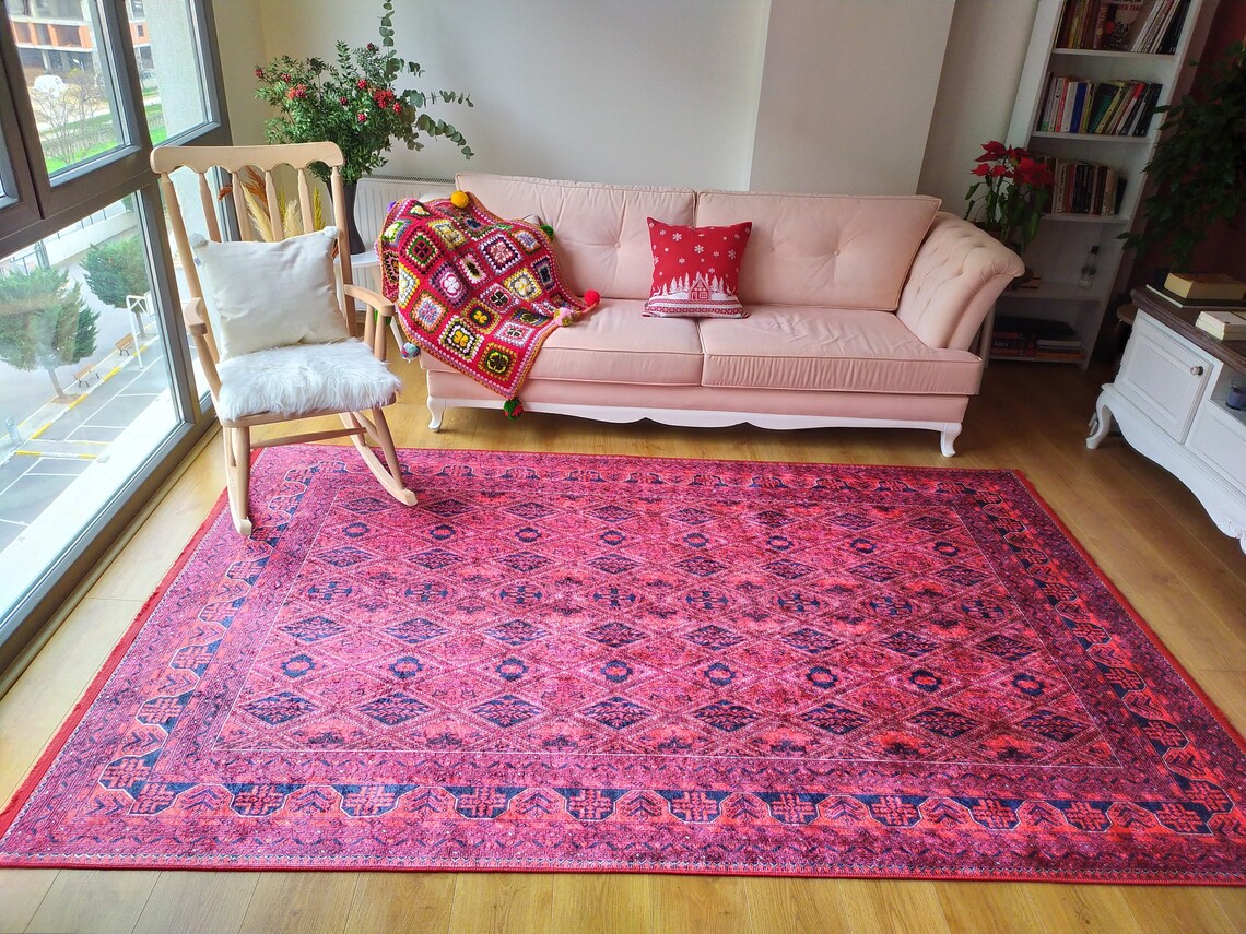Rugs 6x9 Vintage Rug 6x9 Turkish Rug 6x9 Area Rug 6x9 Red Etsy UK