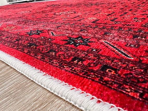 Vintage Red Runner Rug, Traditional Turkmen Extra Long Kitchen Bathroom Rugs,  3x12 Runner Rug, Hallway Runner, Farmhouse Decor, Oriental Rug 