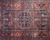 9x12 Rug, Turkish Red Area Rug, Vintage Large Rug, Living Room Antique Rug, Heriz Rug 9x12, Turkish Oushak Rug, Decorative Rug, Oriental Rug