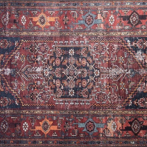 9x12 Rug Turkish Red Area Rug Vintage Large Rug Living Room Etsy