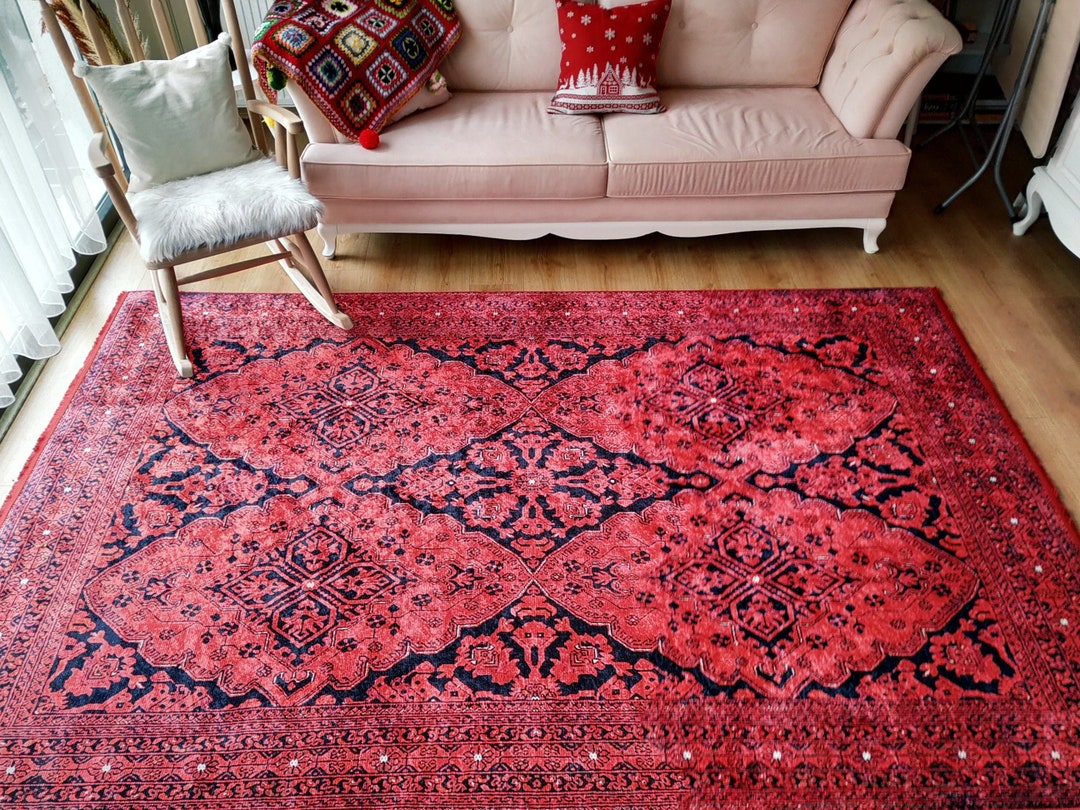 Rugs 6x10, Turkish Rug 6x10, Vintage Look Rug 6x10, Red Rug 6x10 ...