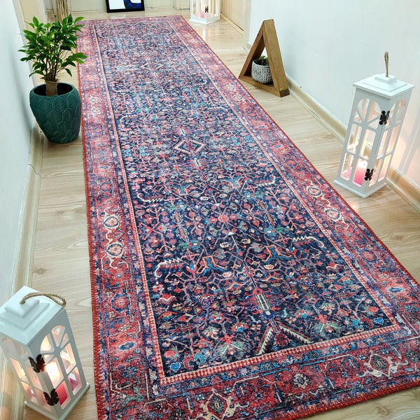 Turkish Runner, Hallway Runner, Rugs Runner 3x10, Oriental Turkish Vintage Design Runners, Long Runner Rug 3x10, Oushak Rug Runner 3x10