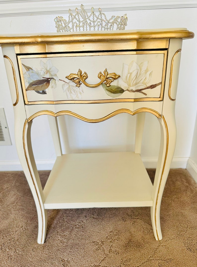 French Provincial Bedside Table. Nightstand French Country. Etsy