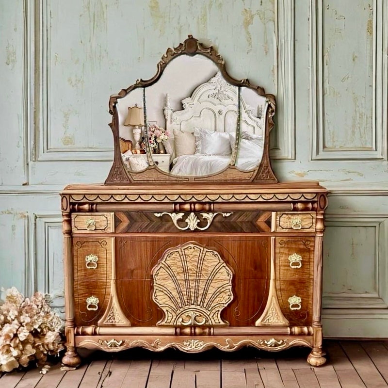 Antique Dresser With Mirror - Etsy
