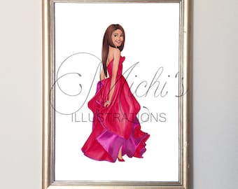 Valentina (Fashion Illustration Print)