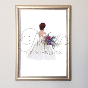 Custom Bridal Fashion Illustration (Original Art)