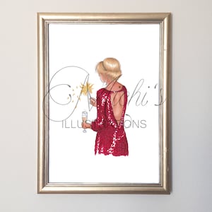 Reason to Celebrate (Fashion Illustration Print)