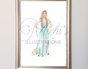 Daisy (Fashion Illustration Print)