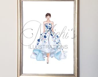 Flowery Dream (Fashion Illustration Print)