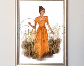 Oat Fields (Fashion Illustration Print)