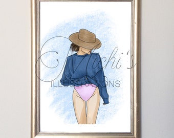 Beachy (Fashion Illustration Print)