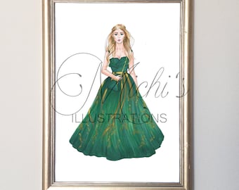 Greenery (Fashion Illustration Print)