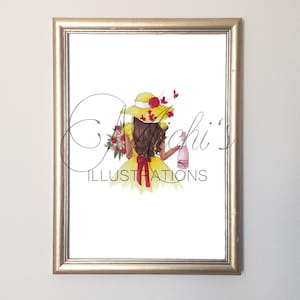 Derby Days and Champagne (Fashion Illustration Print)