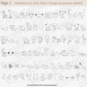 This page is displaying the doodle animal images one by one