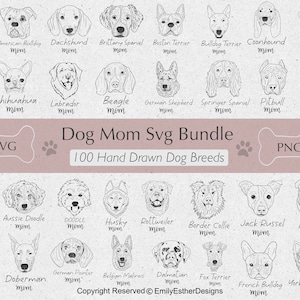 Dog Mom Svg Bundle | 100 Dog Drawing Svg | Dog Svg | Dog lover svg | Dog Moma Svg | Dog Dad svg | Paw print Svg | Dog Drawing | Dog Tattoo