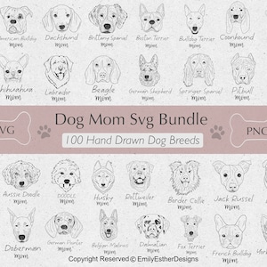 Dog mom svg bundle, 100 dog drawing svg, dog svg, dog lover svg, dog mama svg, dog dad svg, paw print svg, dog drawing, dog tattoo
