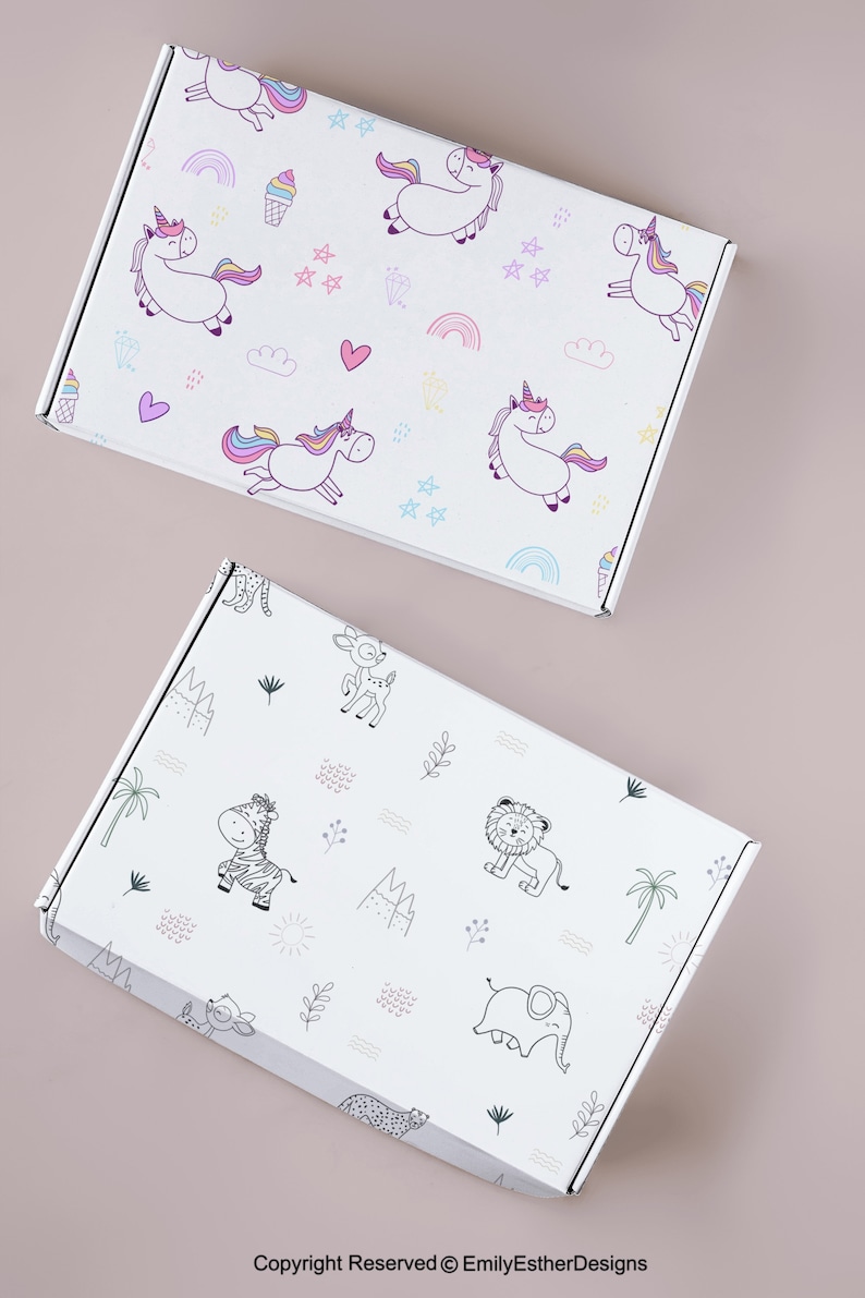 Boxes with animal surface pattern design