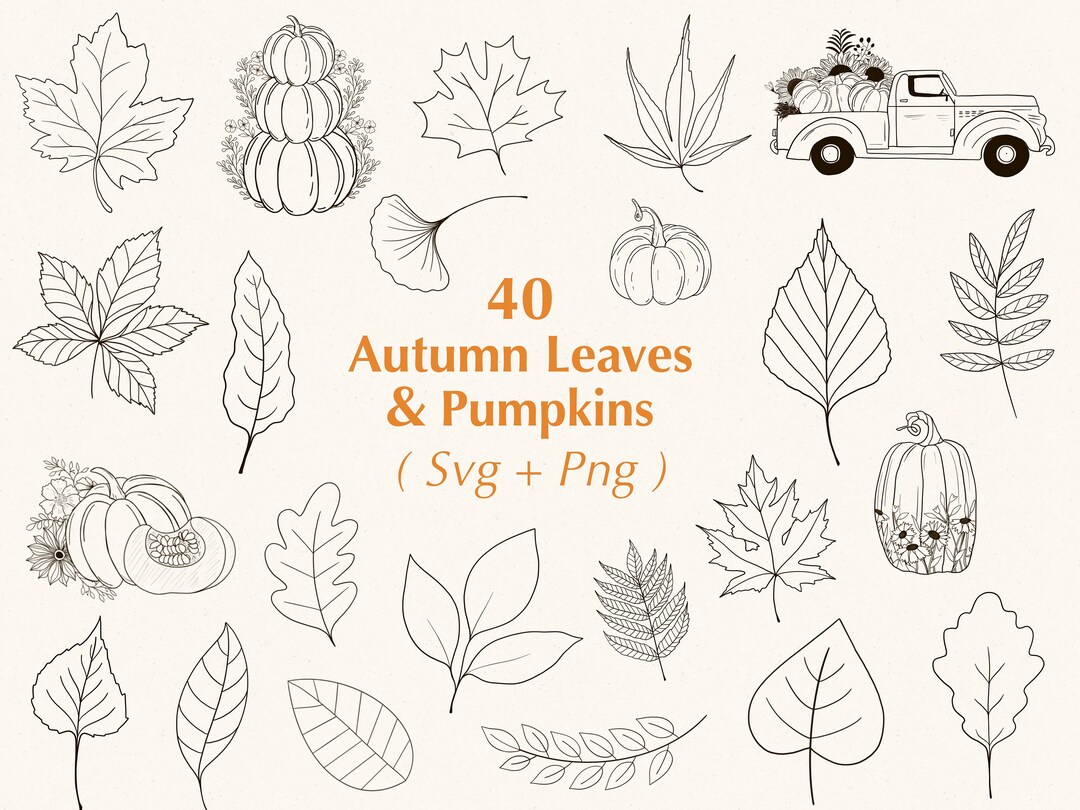 Autumn Svg Bundle Fall Svg Leaves Svg Pumpkin Svg Svg Files for Cricut ...